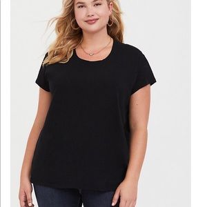 Torrid Premium Black Relaxed Fit Boyfriend Tee